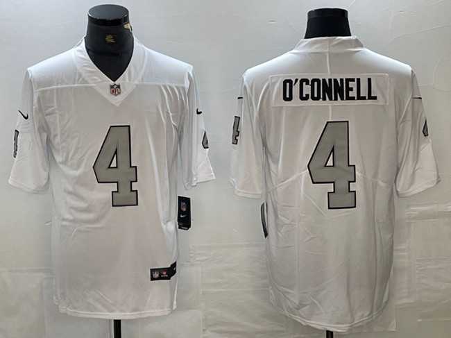 Men's Las Vegas Raiders #4 Aidan O'Connell White Vapor Untouchable Jersey