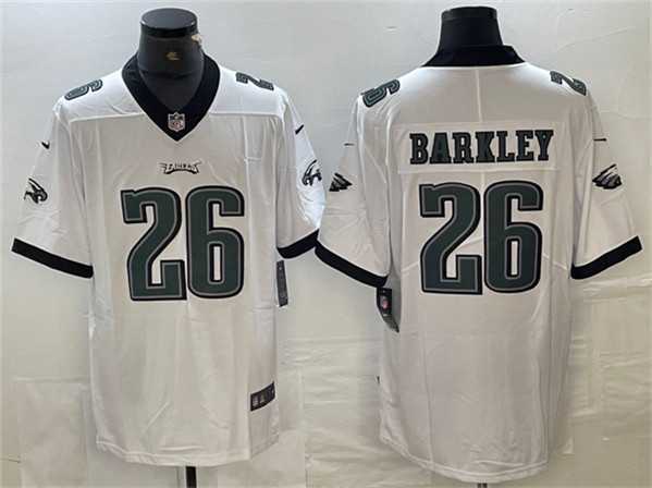 Men's Philadelphia Eagles #26 Saquon Barkley White Vapor Untouchable Limited Jersey