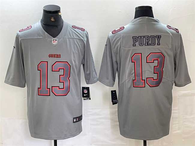 Men's San Francisco 49ers #13 Brock Purdy Gray Atmosphere Fashion Jersey Dzhi