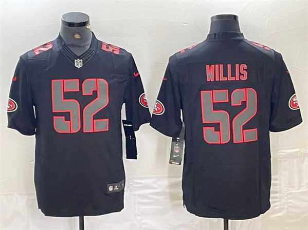 Men's San Francisco 49ers #52 Patrick Willis Black Impact Limited Stitched Jersey Dzhi