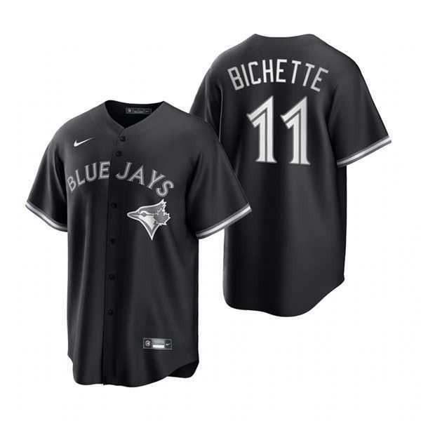 Men's Toronto Blue Jays #11 Bo Bichette Black Stitched MLB Cool Base Nike Jersey Dzhi