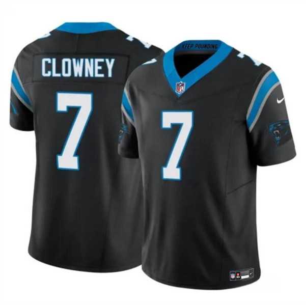 Men & Women & Youth Carolina Panthers #7 Jadeveon Clowney Black 2024 F.U.S.E. Vapor Limited Football Stitched Jersey