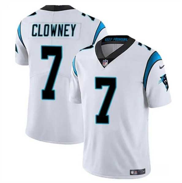 Men & Women & Youth Carolina Panthers #7 Jadeveon Clowney White Vapor Limited Football Stitched Jersey