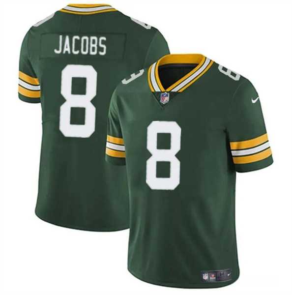 Men & Women & Youth Green Bay Packers #8 Josh Jacobs Green Vapor Limited Football Stitched Jersey