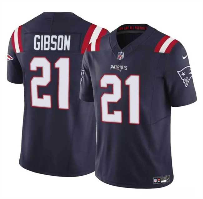Men & Women & Youth New England Patriots #21 Antonio Gibson Navy 2023 F.U.S.E. Vapor Limited Football Stitched Jersey