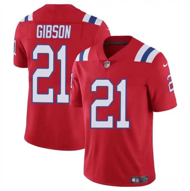 Men & Women & Youth New England Patriots #21 Antonio Gibson Red Vapor Limited Football Stitched Jersey