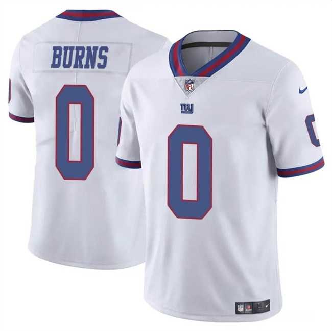 Men & Women & Youth New York Giants #0 Brian Burns White Limited Football Stitched Jersey
