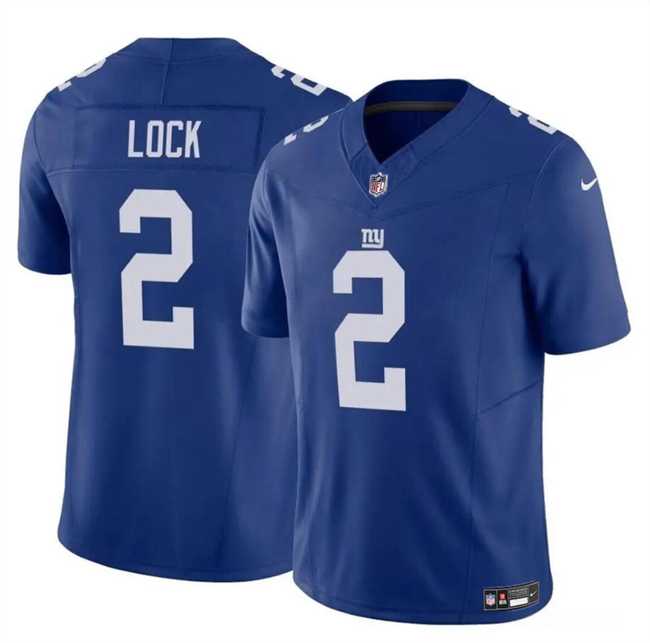 Men & Women & Youth New York Giants #2 Drew Lock Blue 2023 F.U.S.E. Vapor Untouchable Limited Football Stitched Jersey