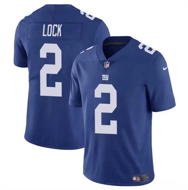 Men & Women & Youth New York Giants #2 Drew Lock Blue Vapor Untouchable Limited Football Stitched Jersey