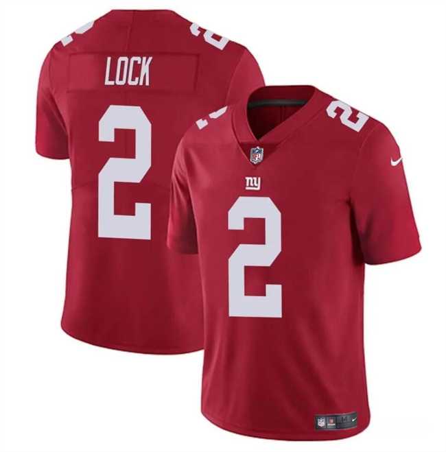 Men & Women & Youth New York Giants #2 Drew Lock Red Vapor Untouchable Limited Football Stitched Jersey