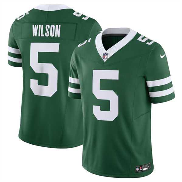 Men & Women & Youth New York Jets #5 Garrett Wilson Green 2024 F.U.S.E. Vapor Limited Football Stitched Jersey