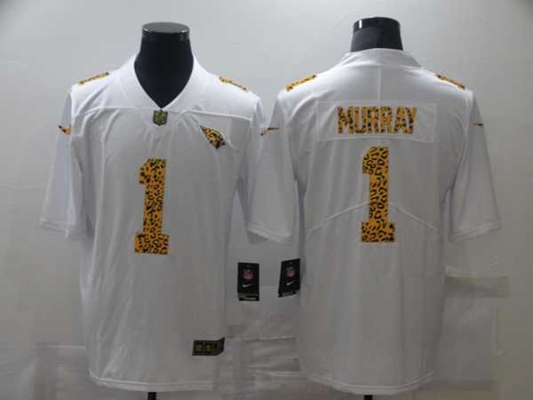 Men's Arizona Cardinals #1 Kyler Murray 2020 White Leopard Print Fashion Limited Stitched Jersey Dzhi