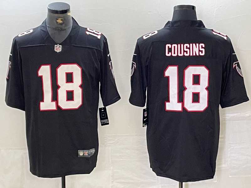 Men's Atlanta Falcons #18 Kirk Cousins Black Vapor Untouchable Limited Football Stitched Jerseys