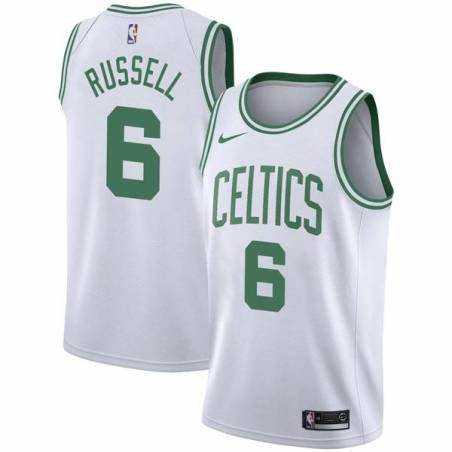 Men's Boston Celtics #6 Bill Russell White 2023 Association Edition Stitched Basketball Jersey Dzhi