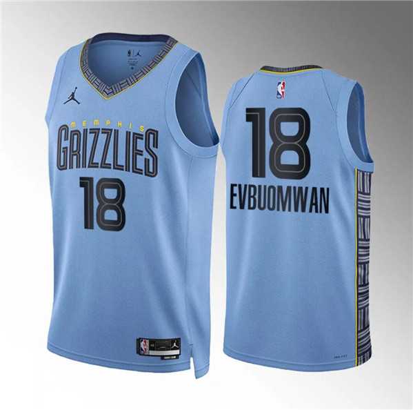 Men's Memphis Grizzlies #18 Tosan Evbuomwan Blue Statement Edition Stitched Jersey Dzhi