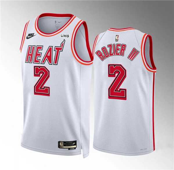 Men's Miami Heat #2 Terry Rozier III White Classic Edition Stitched Basketball Jersey Dzhi