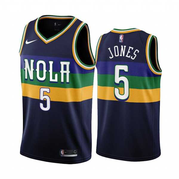 Men's New Orleans Pelicans #5 Herbert Jones 2022-23 Black City Edition Stitched Basketball Jersey Dzhi