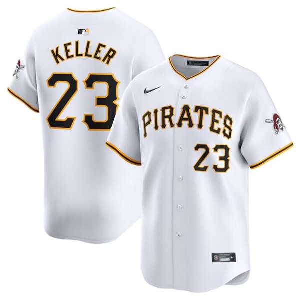 Men's Pittsburgh Pirates #23 Mitch Keller White Home Limited Baseball Stitched Jersey Dzhi