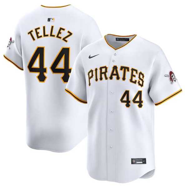 Men's Pittsburgh Pirates #44 Rowdy Tellez White Home Limited Baseball Stitched Jersey Dzhi