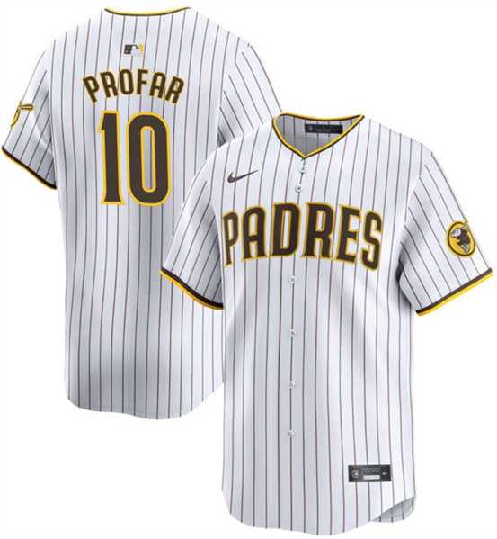 Men's San Diego Padres #10 Jurickson Profar White 2024 Home Limited Baseball Stitched Jersey Dzhi