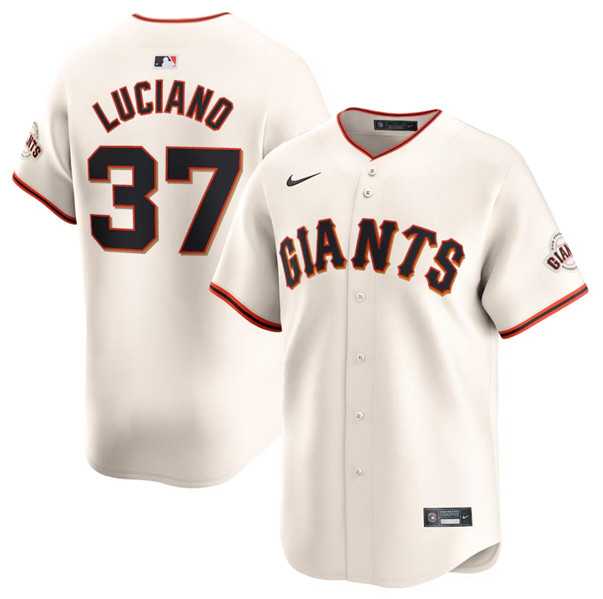 Men's San Francisco Giants #37 Marco Luciano Cream Cool Base Stitched Baseball Jersey Dzhi