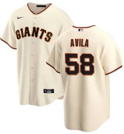 Men's San Francisco Giants #58 Nick Avila Cream Cool Base Stitched Baseball Jersey Dzhi