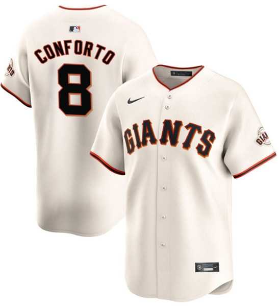Men's San Francisco Giants #8 Michael Conforto Cream Cool Base Stitched Baseball Jersey Dzhi