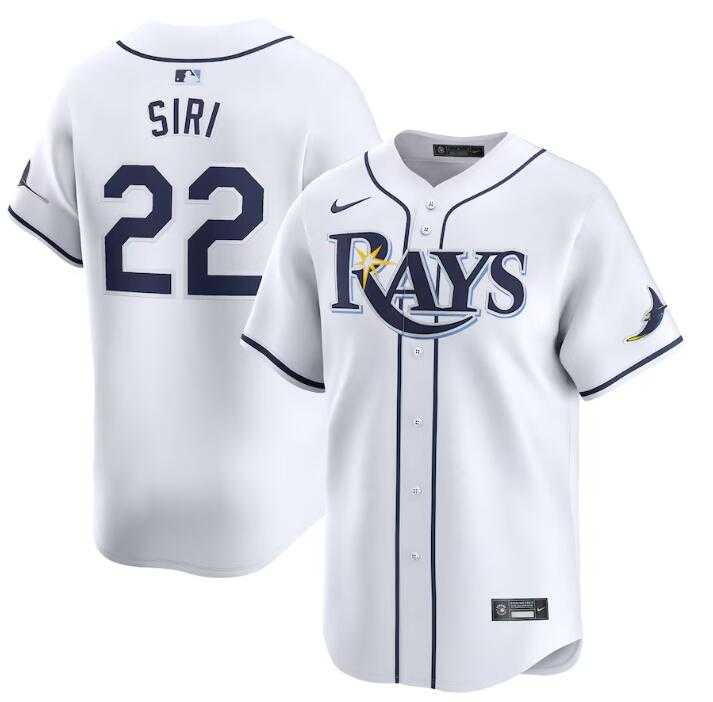 Men's Tampa Bay Rays #22 Jose Siri White Home Limited Stitched Baseball Jersey Dzhi