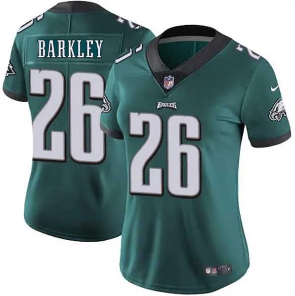 Women's Philadelphia Eagles #26 Saquon Barkley Green Vapor Untouchable Limited Stitched Football Jersey Dzhi