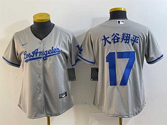Youth Los Angeles Dodgers #17 Shohei Ohtani Gray Stitched Baseball Jerseys