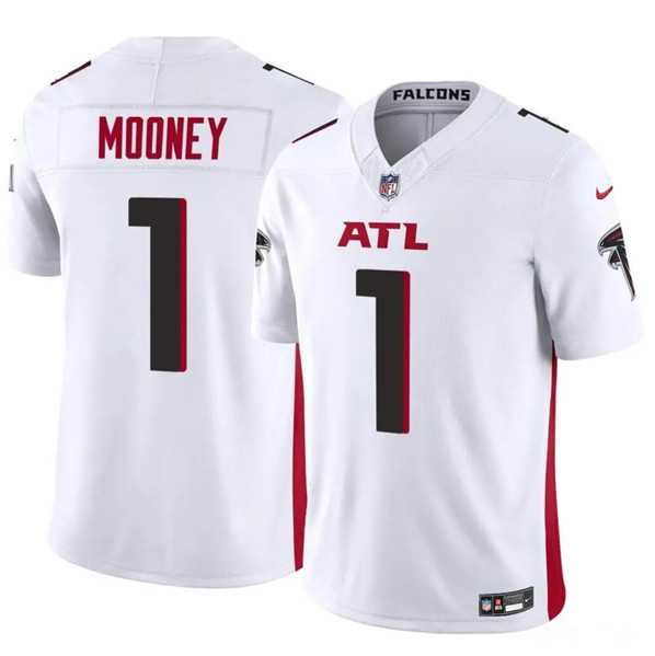 Men & Women & Youth Atlanta Falcons #1 Darnell Mooney White 2024 F.U.S.E. Vapor Untouchable Limited Football Stitched Jersey