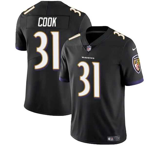 Men & Women & Youth Baltimore Ravens #31 Dalvin Cook Black Vapor Limited Football Stitched Jersey