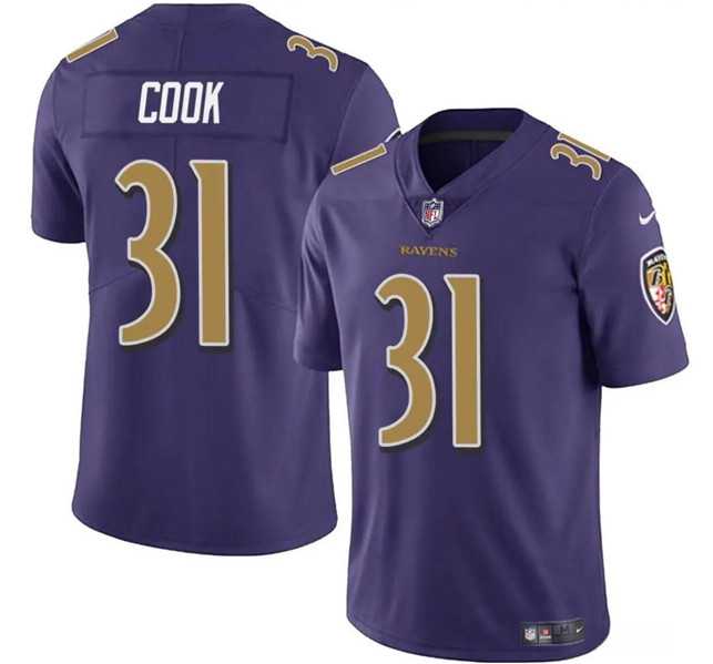 Men & Women & Youth Baltimore Ravens #31 Dalvin Cook Purple Color Rush Vapor Limited Football Stitched Jersey