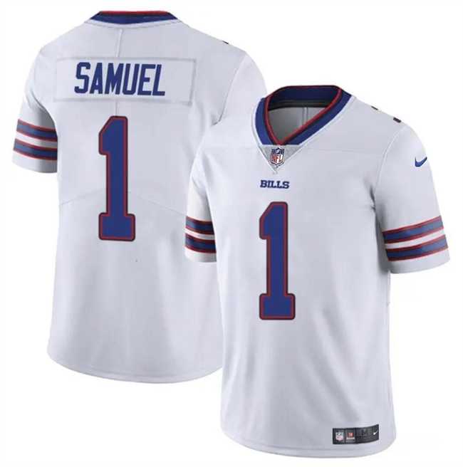 Men & Women & Youth Buffalo Bills #1 Curtis Samuel White Vapor Untouchable Limited Football Stitched Jersey