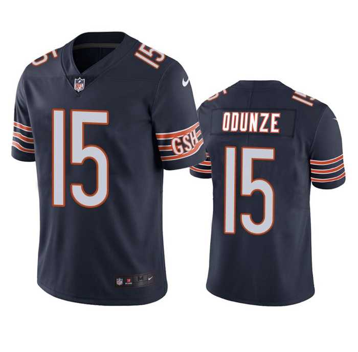 Men & Women & Youth Chicago Bears #15 Rome Odunze Navy 2024 Draft Vapor Football Stitched Jersey