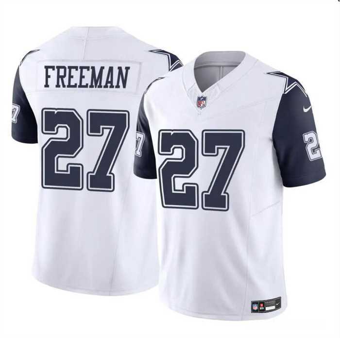Men & Women & Youth Dallas Cowboys #27 Royce Freeman White 2023 F.U.S.E Color Rush Limited Football Stitched Jersey