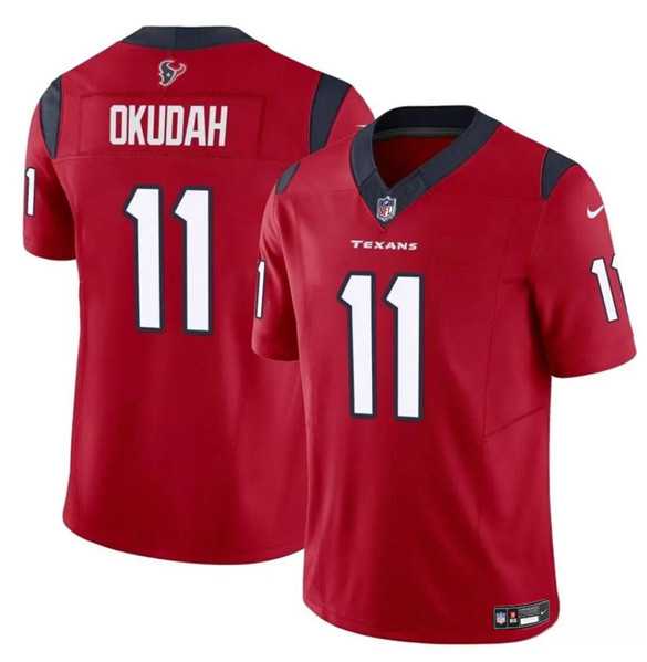 Men & Women & Youth Houston Texans #11 Jeff Okudah Red 2024 F.U.S.E. Vapor Untouchable Football Stitched Jersey