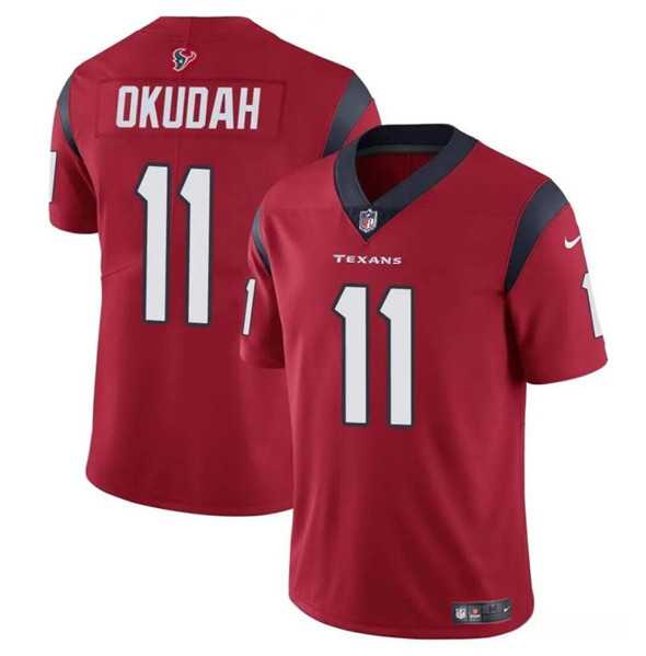 Men & Women & Youth Houston Texans #11 Jeff Okudah Red Vapor Untouchable Football Stitched Jersey
