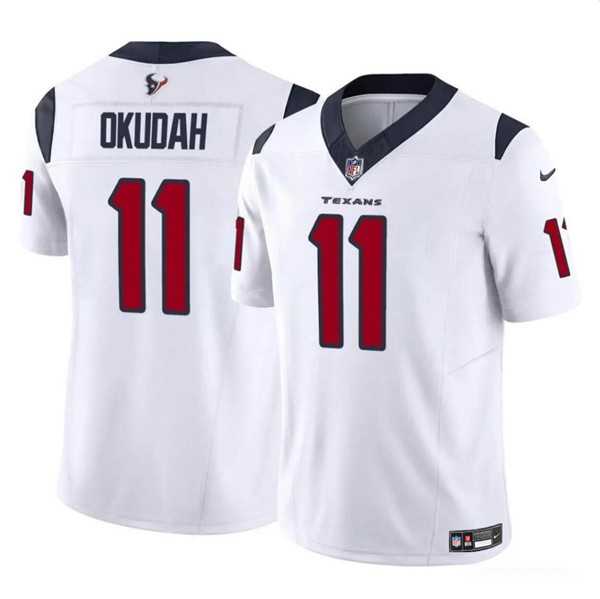 Men & Women & Youth Houston Texans #11 Jeff Okudah White 2024 F.U.S.E. Vapor Untouchable Football Stitched Jersey