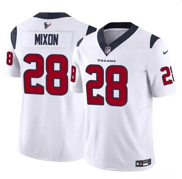 Men & Women & Youth Houston Texans #28 Joe Mixon White 2024 F.U.S.E. Vapor Untouchable Football Stitched Jersey