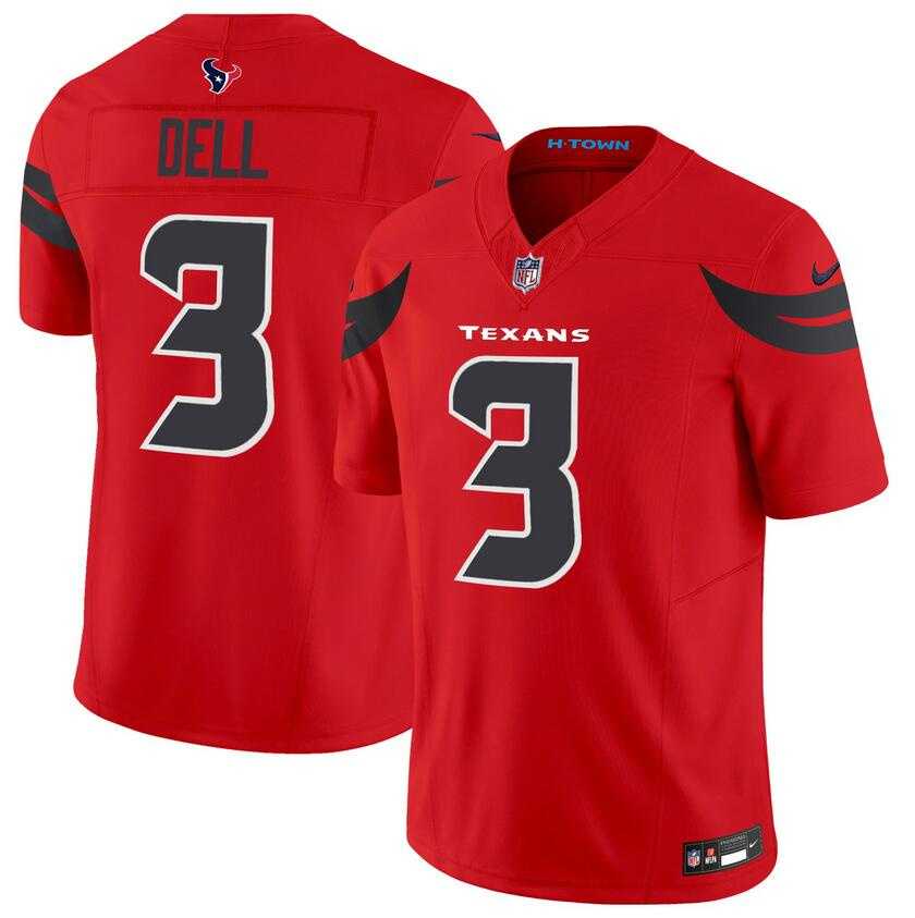 Men & Women & Youth Houston Texans #3 Tank Dell Red 2024 Alternate F.U.S.E Vapor Football Stitched Jersey