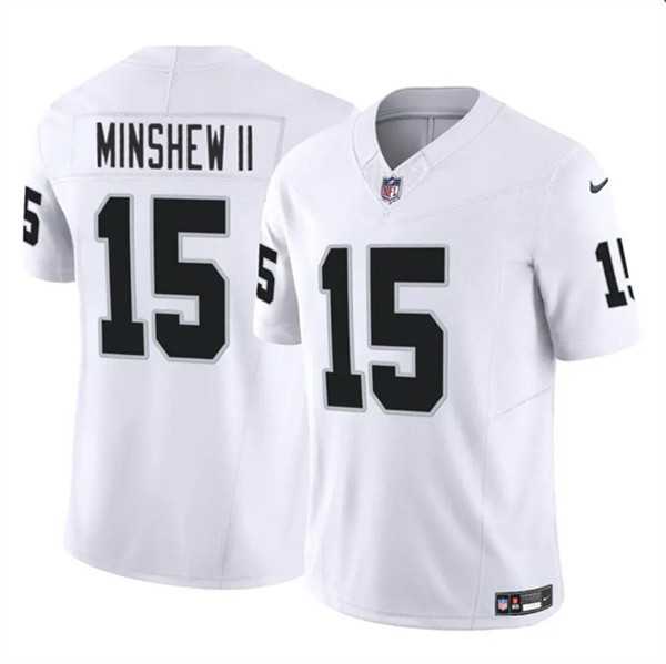 Men & Women & Youth Las Vegas Raiders #15 Gardner Minshew II White 2024 F.U.S.E. Football Stitched Jersey