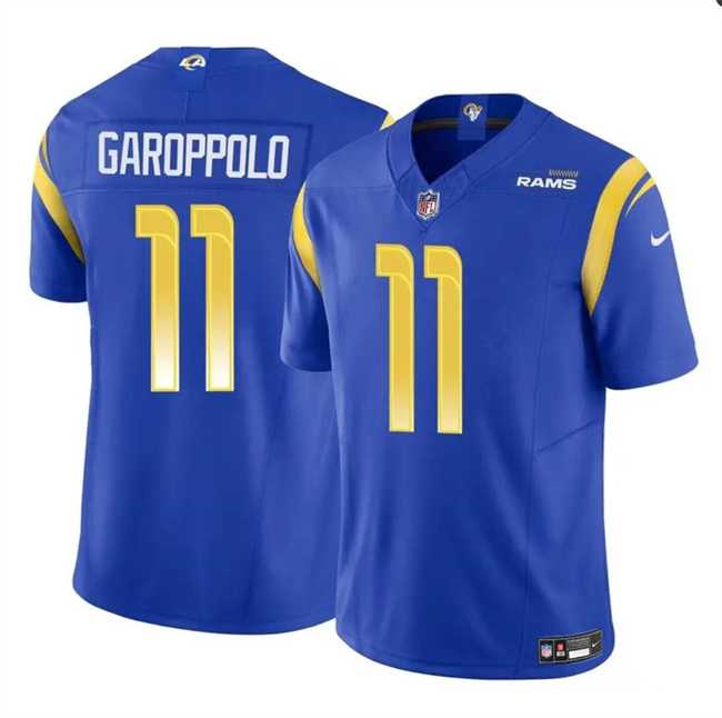 Men & Women & Youth Los Angeles Rams #11 Jimmy Garoppolo Blue 2024 F.U.S.E. Vapor Untouchable Football Stitched Jersey