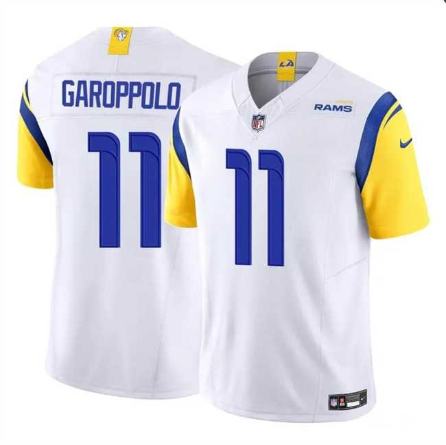 Men & Women & Youth Los Angeles Rams #11 Jimmy Garoppolo White 2024 F.U.S.E. Vapor Untouchable Football Stitched Jersey