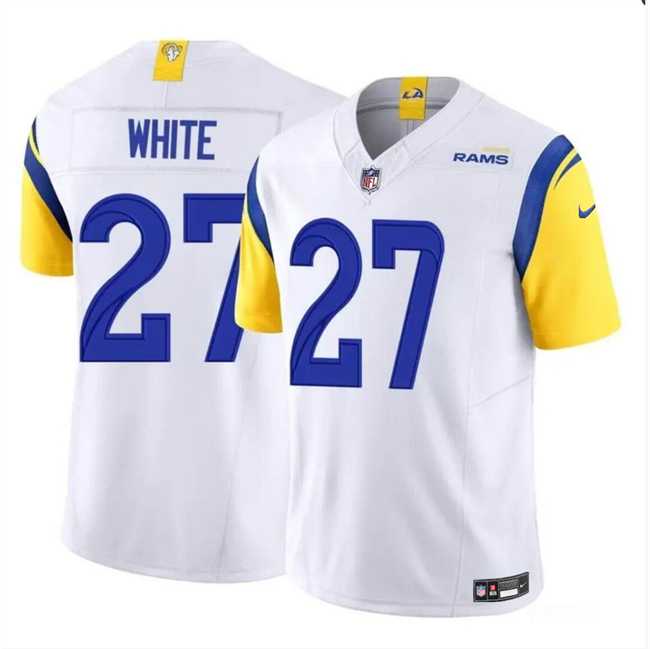 Men & Women & Youth Los Angeles Rams #27 Tre'Davious White White 2024 F.U.S.E. Vapor Untouchable Football Stitched Jersey