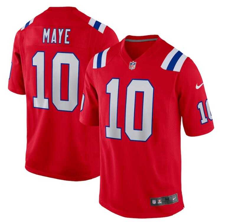 Men & Women & Youth New England Patriots #10 Drake Maye Nike Red Alternate Vapor Limited Jersey