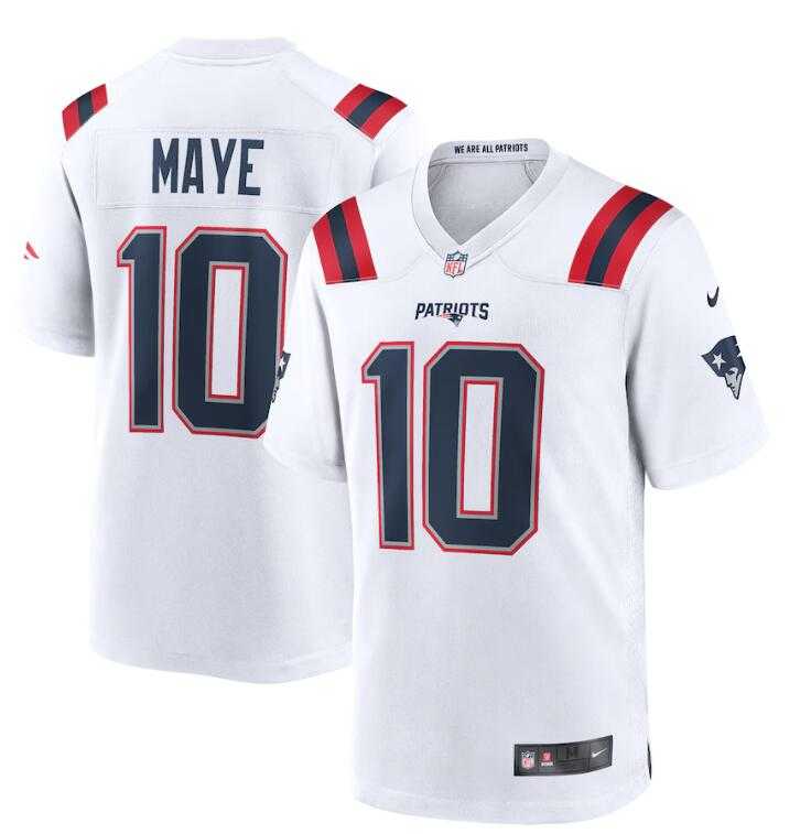 Men & Women & Youth New England Patriots #10 Drake Maye Nike White Vapor Untouchable Limited Jersey