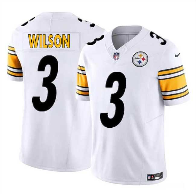 Men & Women & Youth Pittsburgh Steelers #3 Russell Wilson White F.U.S.E. Vapor Untouchable Limited Football Stitched Jersey