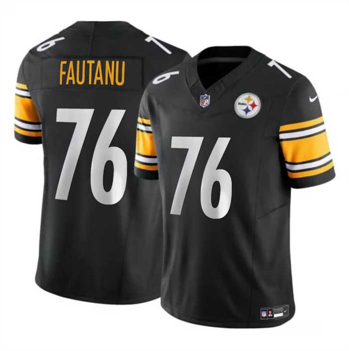 Men & Women & Youth Pittsburgh Steelers #76 Troy Fautanu Black 2024 Draft F.U.S.E. Vapor Untouchable Limited Football Stitched Jersey