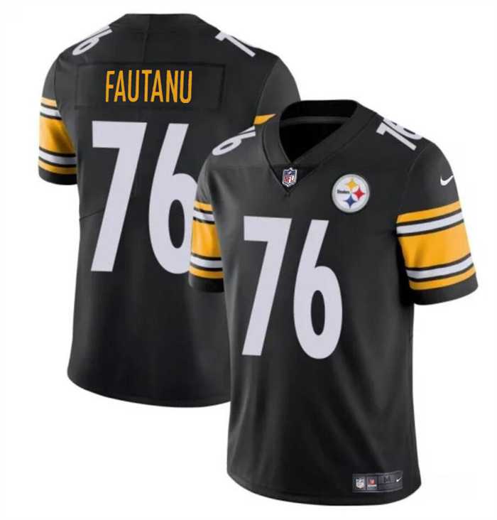 Men & Women & Youth Pittsburgh Steelers #76 Troy Fautanu Black Vapor Untouchable Limited Football Stitched Jersey